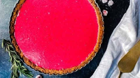 Holiday Cranberry Curd Tart