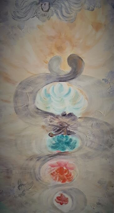 “Wheels of Light” by Lena A. Matheas (Partial of Original - “Wisdom of the Ages”)