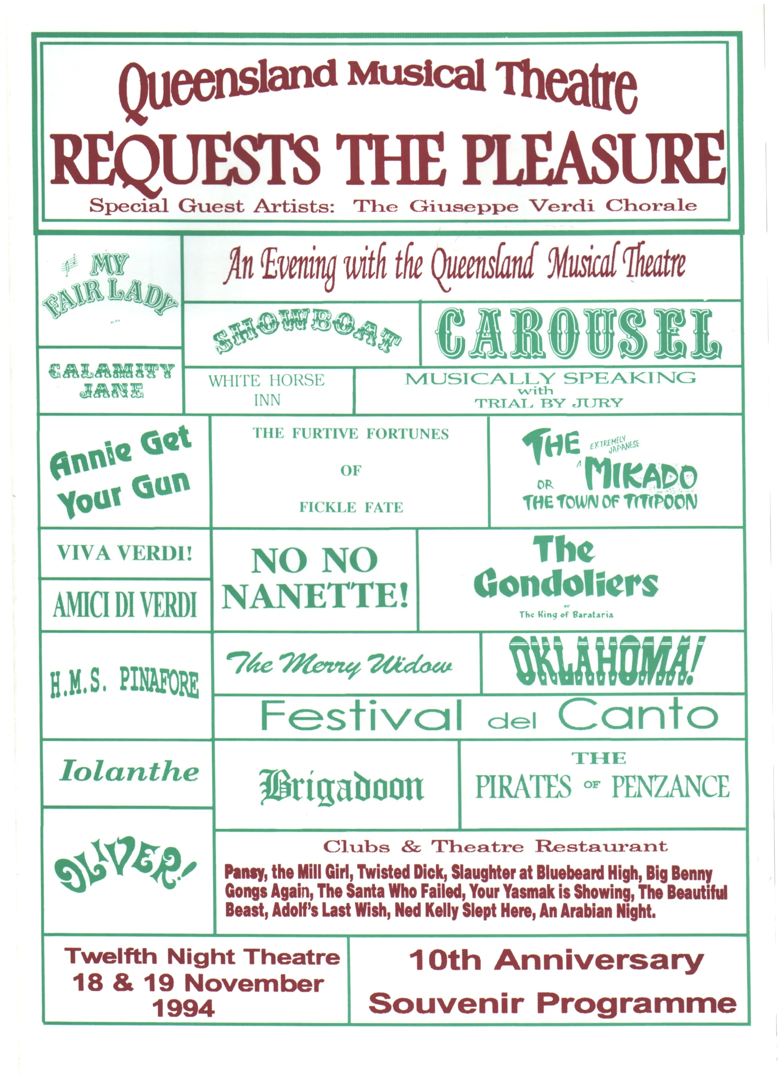 Requests the Pleasure - 1994