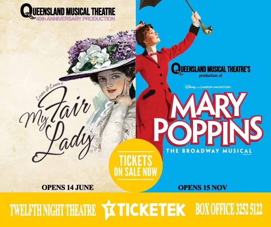 Just in time for Christmas!
Queensland Musical Theatre's 2024 season of musical masterpieces MY FAIR LADY and MARY POPPINS are on sale now!
BOOKINGS: https://www.queenslandmusicaltheatre.com/tickets
#QueenslandMusicalTheatre #brisbanetheatre #MyFairL