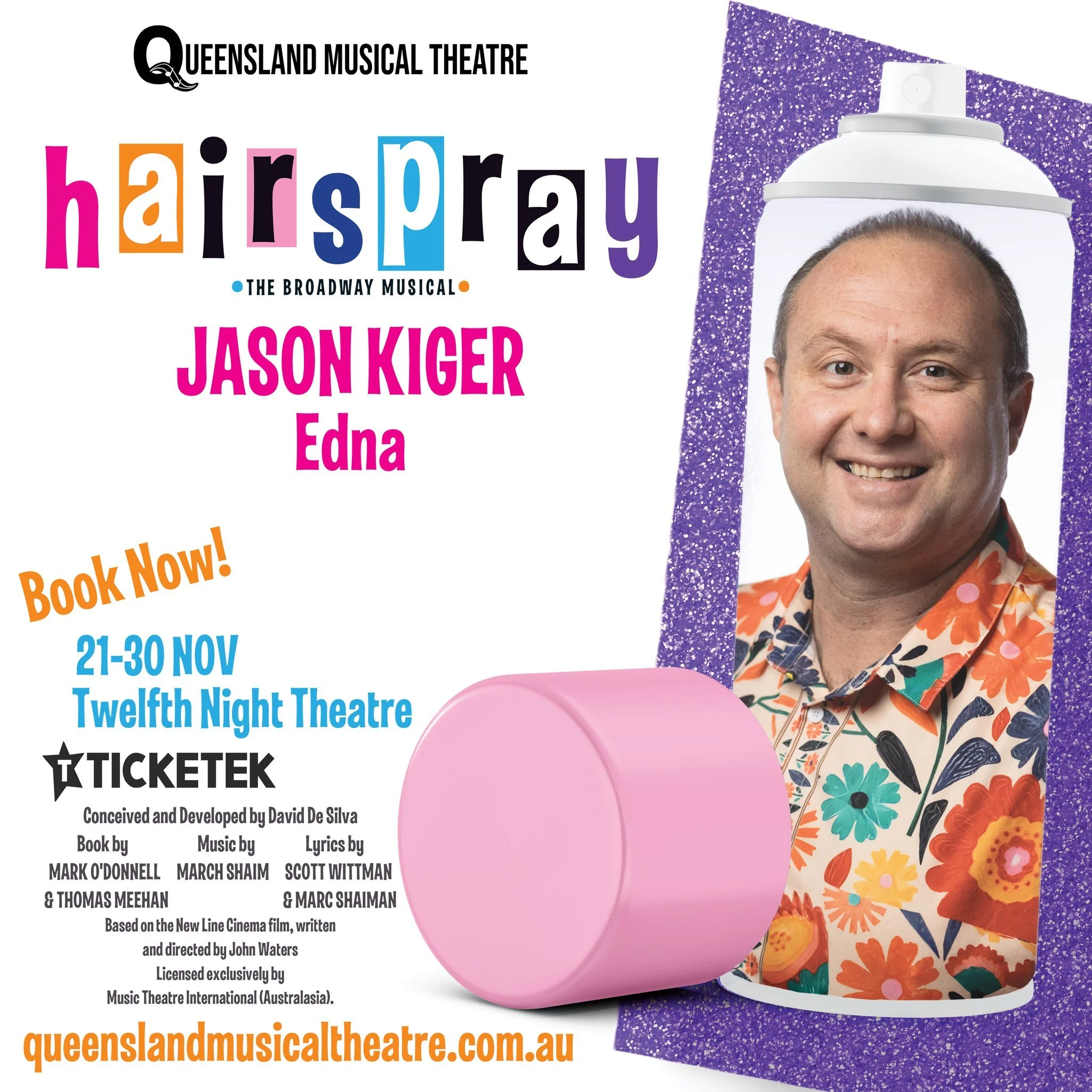 New to Queensland, Jason is thrilled to make his QMT debut in Hairspray! After a run of commanding bald roles — from Oliver Warbucks to Claude — he’s trading boardrooms for bouffants as Edna Turnblad. Jason is relishing the chance t