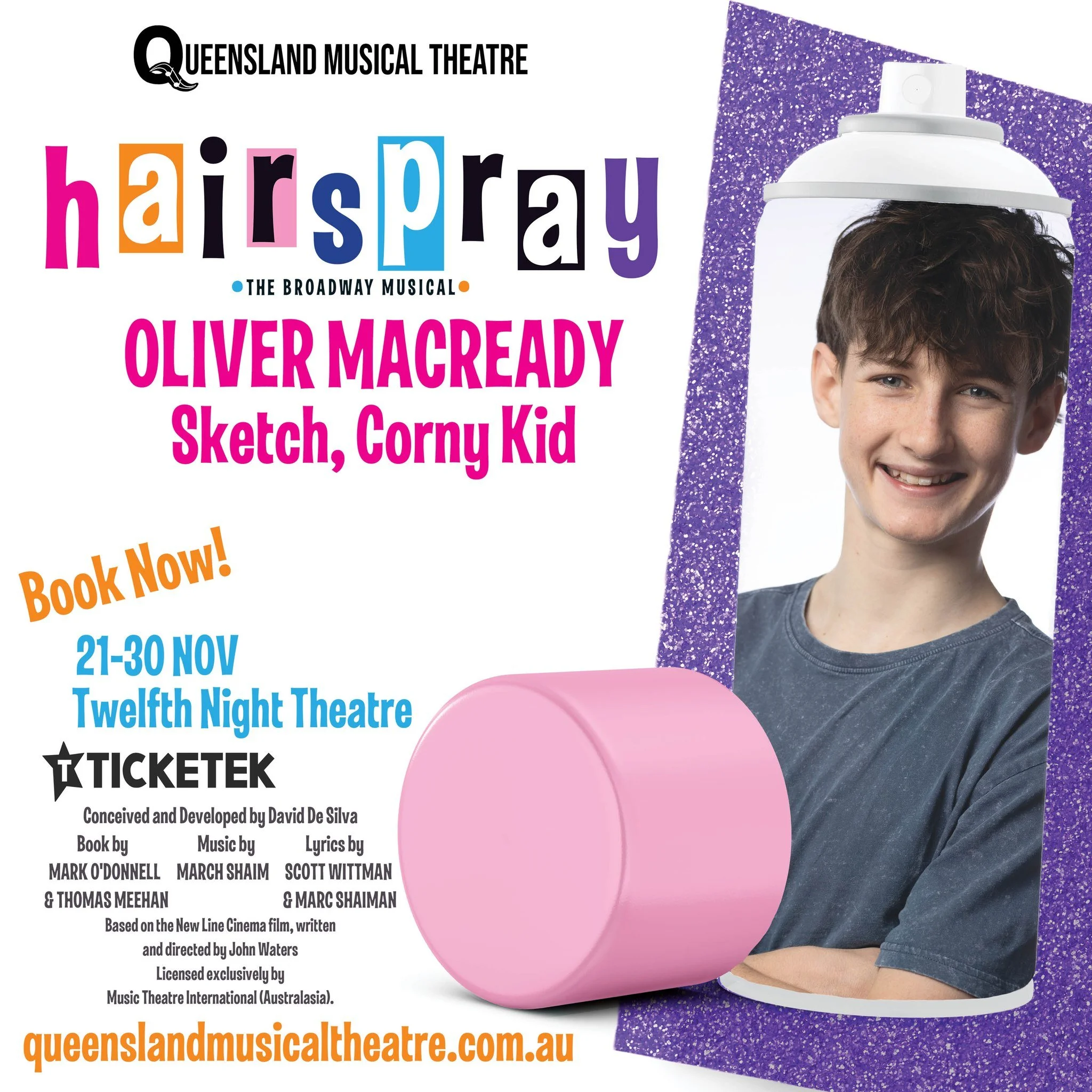 Oliver is a 15-year-old performer with a love for all things theatre. Since first stepping on stage at 12, he’s embraced roles from Toad in Wind in the Willows to Toto in The Wizard of Oz. Now joining Hairspray, Oliver is thrilled to keep chasi
