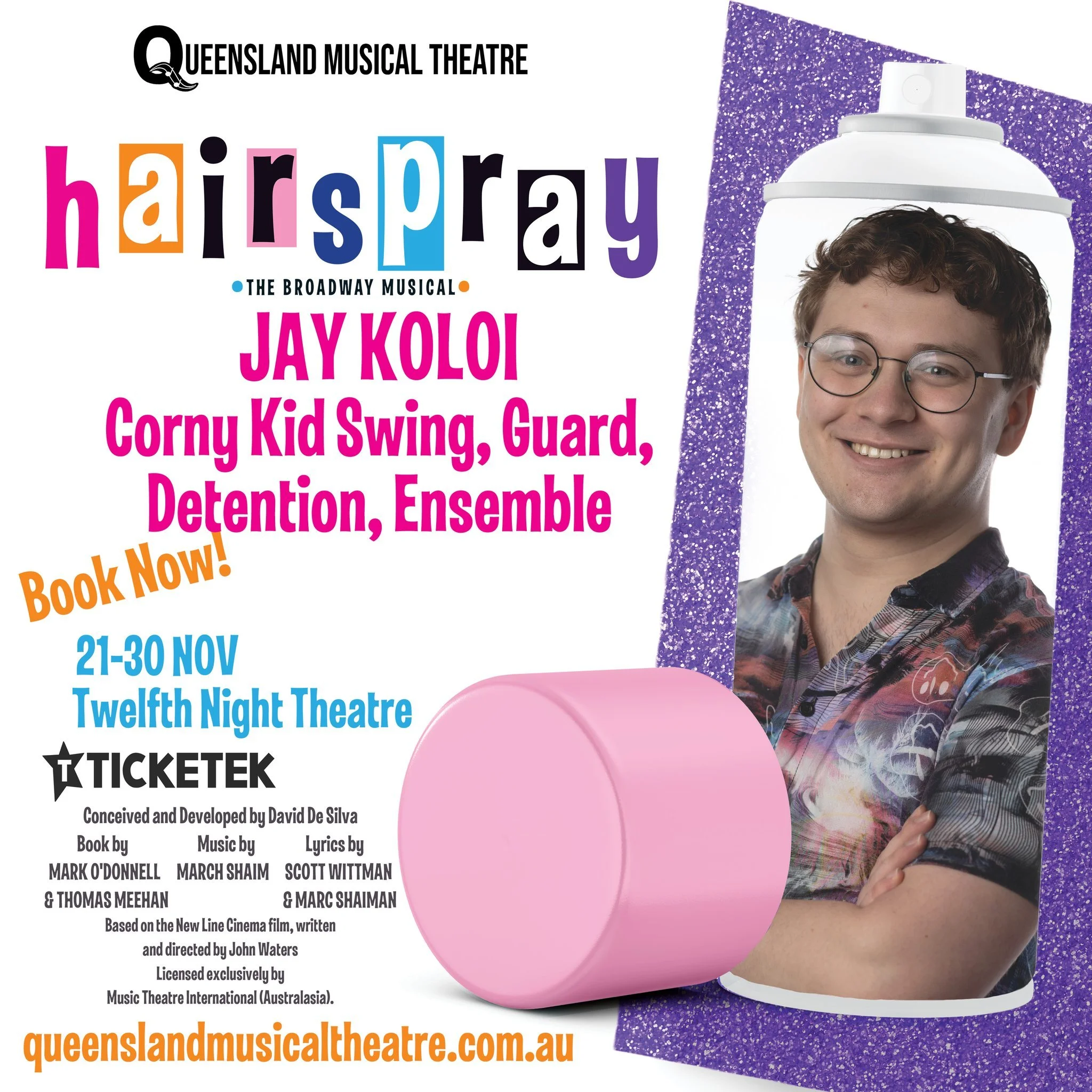 Jay Koloi burst onto the stage last year in Shrek The Musical as The White Rabbit, before joining the ensemble of Curtains The Musical. Since then, he’s taken on major roles at Warner Bros. Movie World as the Head Elf, Ringmaster Clown, and the