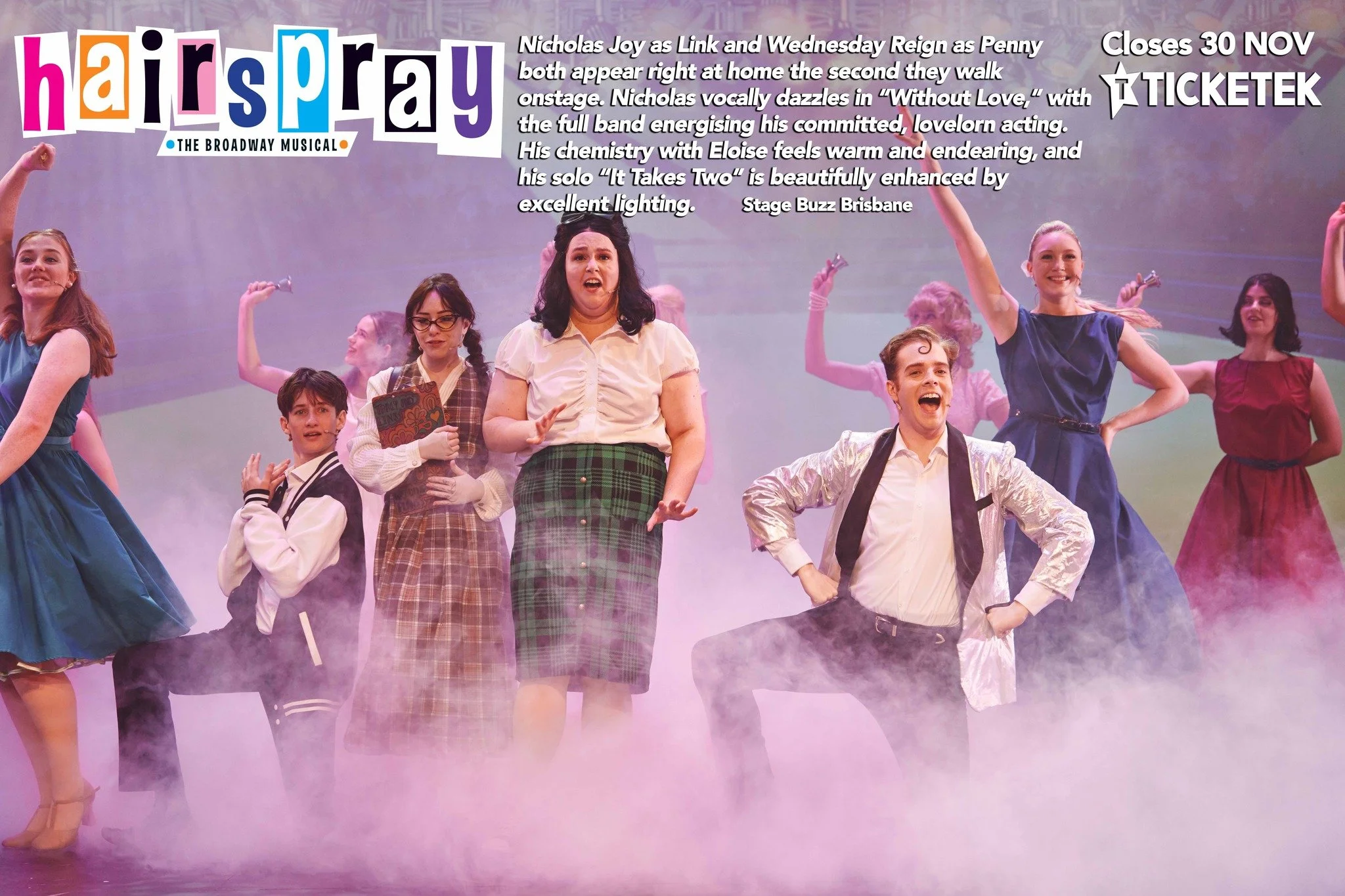 ✨ What the Critics Said ✨

Nicholas Joy as Link and Wednesday Reign as Penny both appear right at home the second they walk onstage. Nicholas vocally dazzles in &ldquo;Without Love,&rdquo; with the full band energising his committed, lovelorn acting.