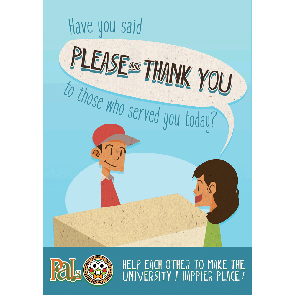 Happiness campaign poster, commissioned by PALs at Zayed University, 2017