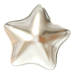 Silver star-shaped balloon