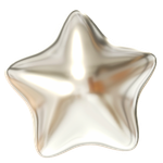 Silver star-shaped balloon