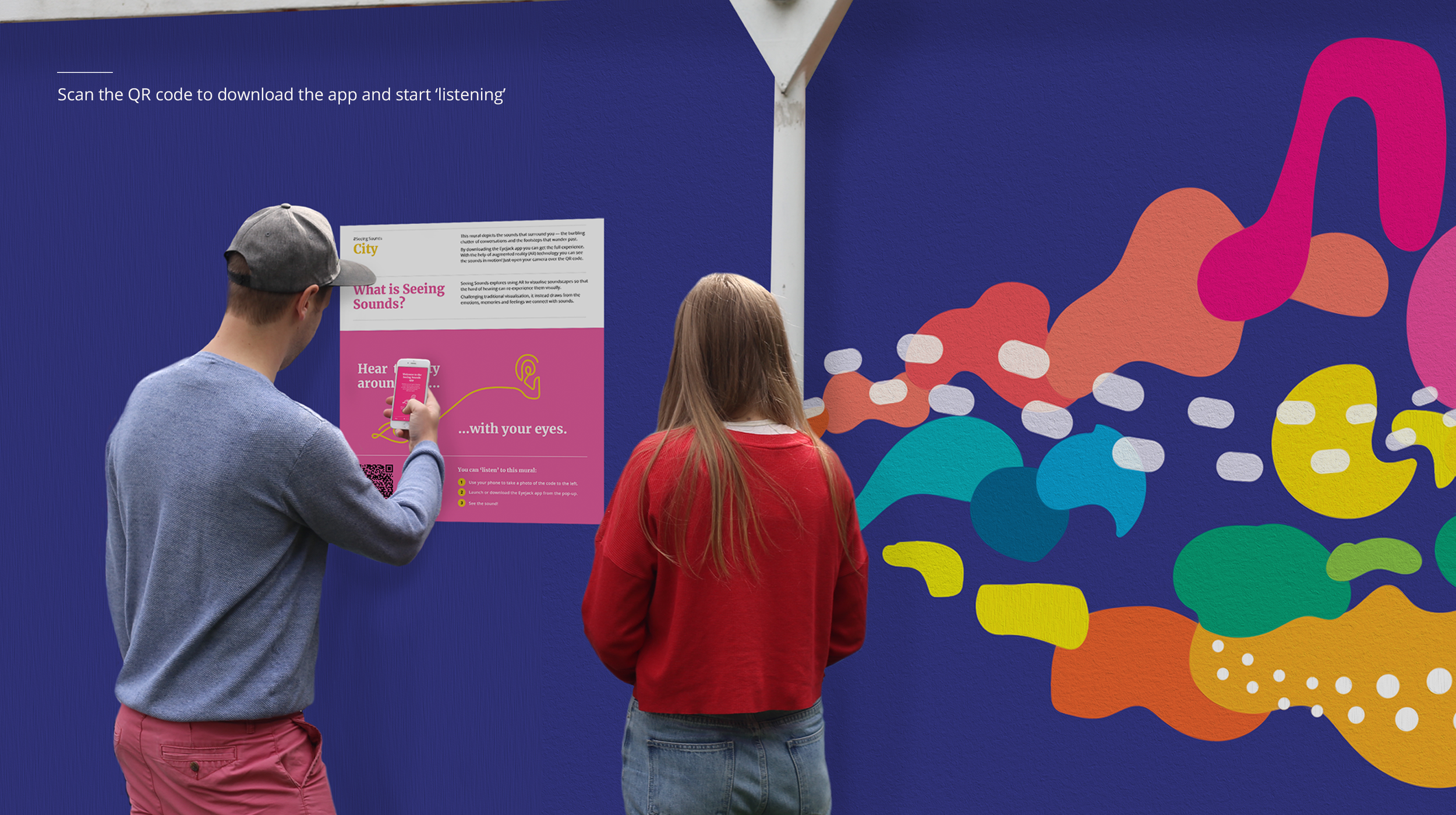 The accompanying Seeing Sounds app has an augmented reality component that brings the sounds to life.