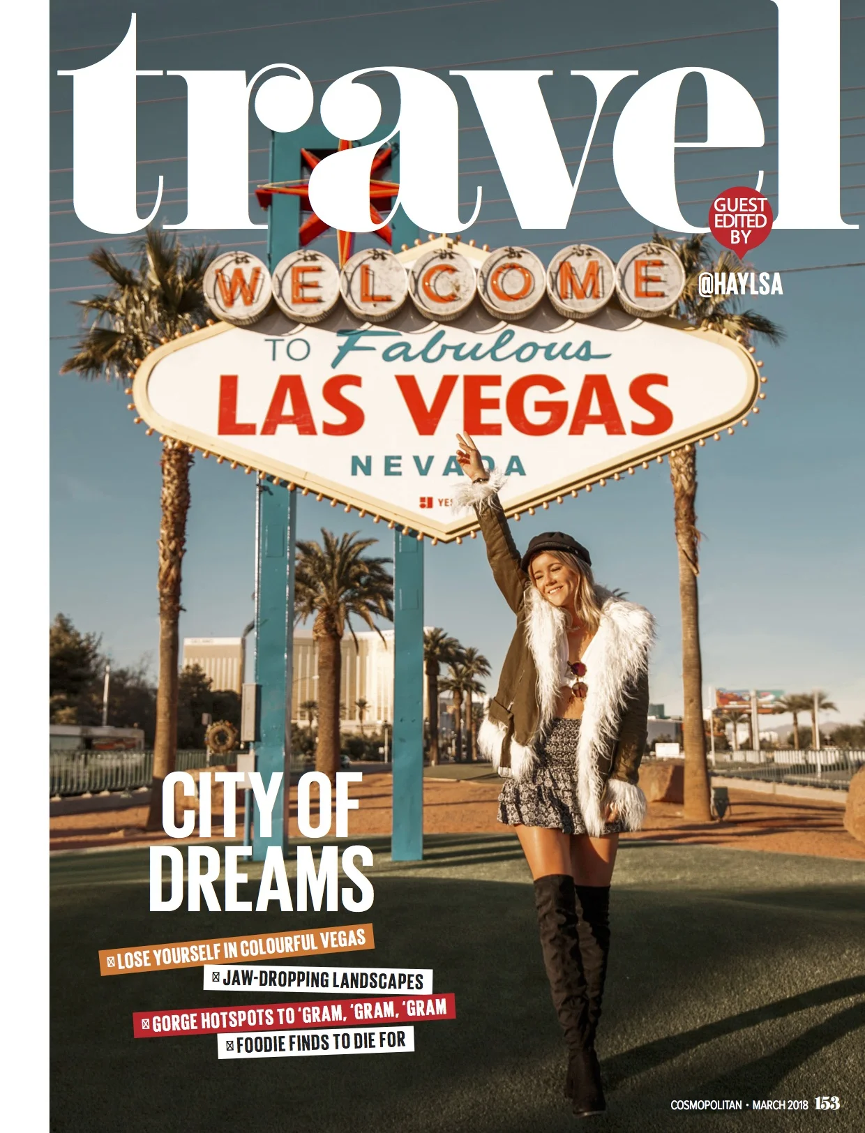 COSMOPOLITAN: My 5 Page Spread Covering the Travel Section in the March Issue 2018