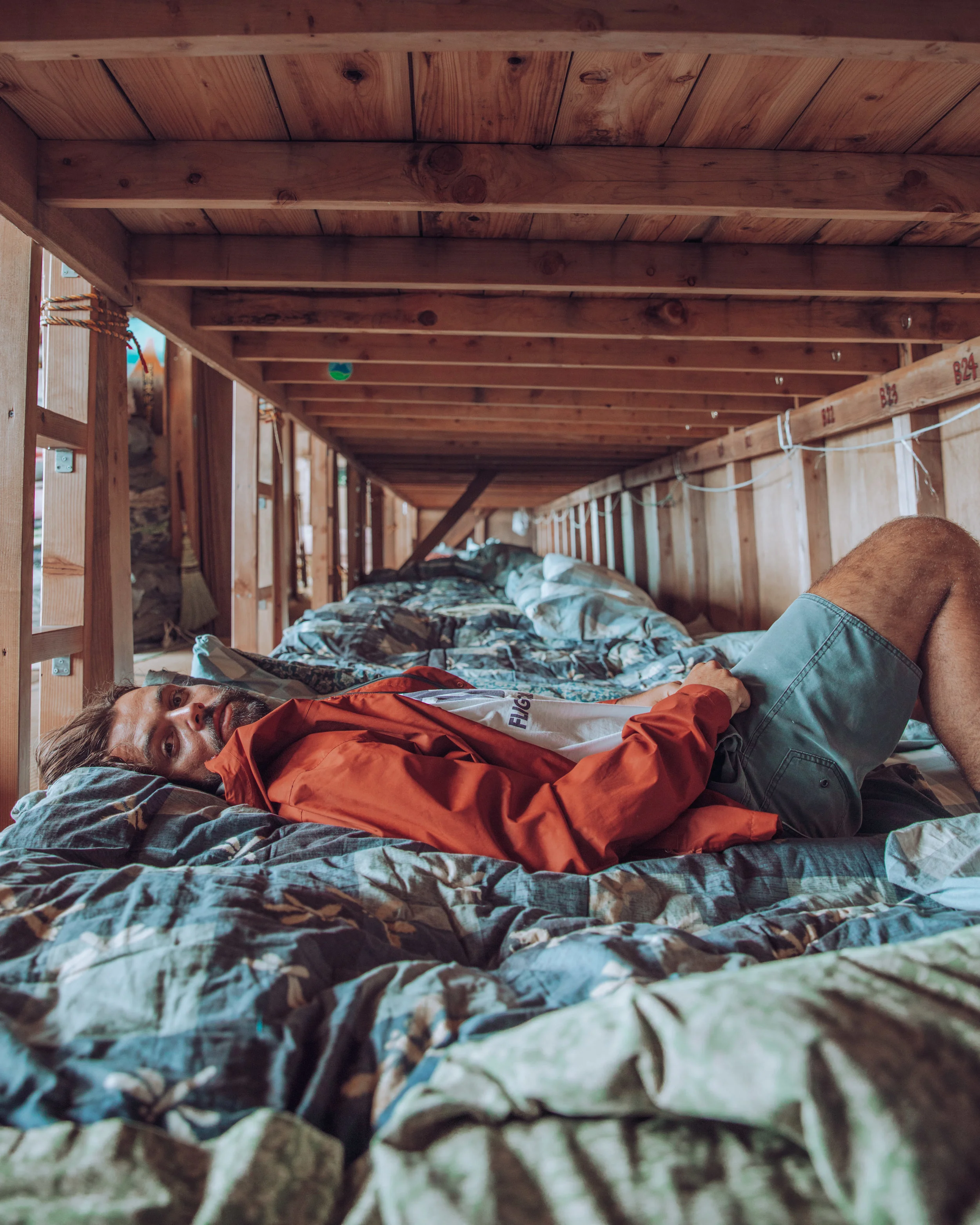 Mountain hut bed