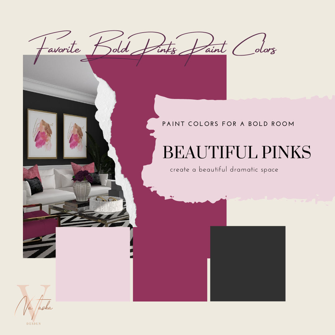 Color Palette - Dramatic Black with Bold Pinks