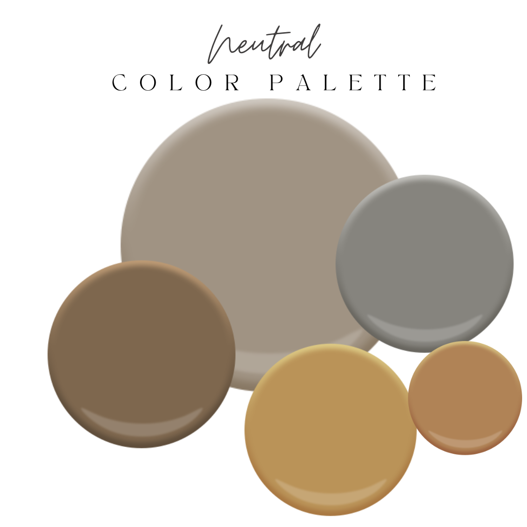 Color Palette - Neutral Color Scheme (gold/brown accents)