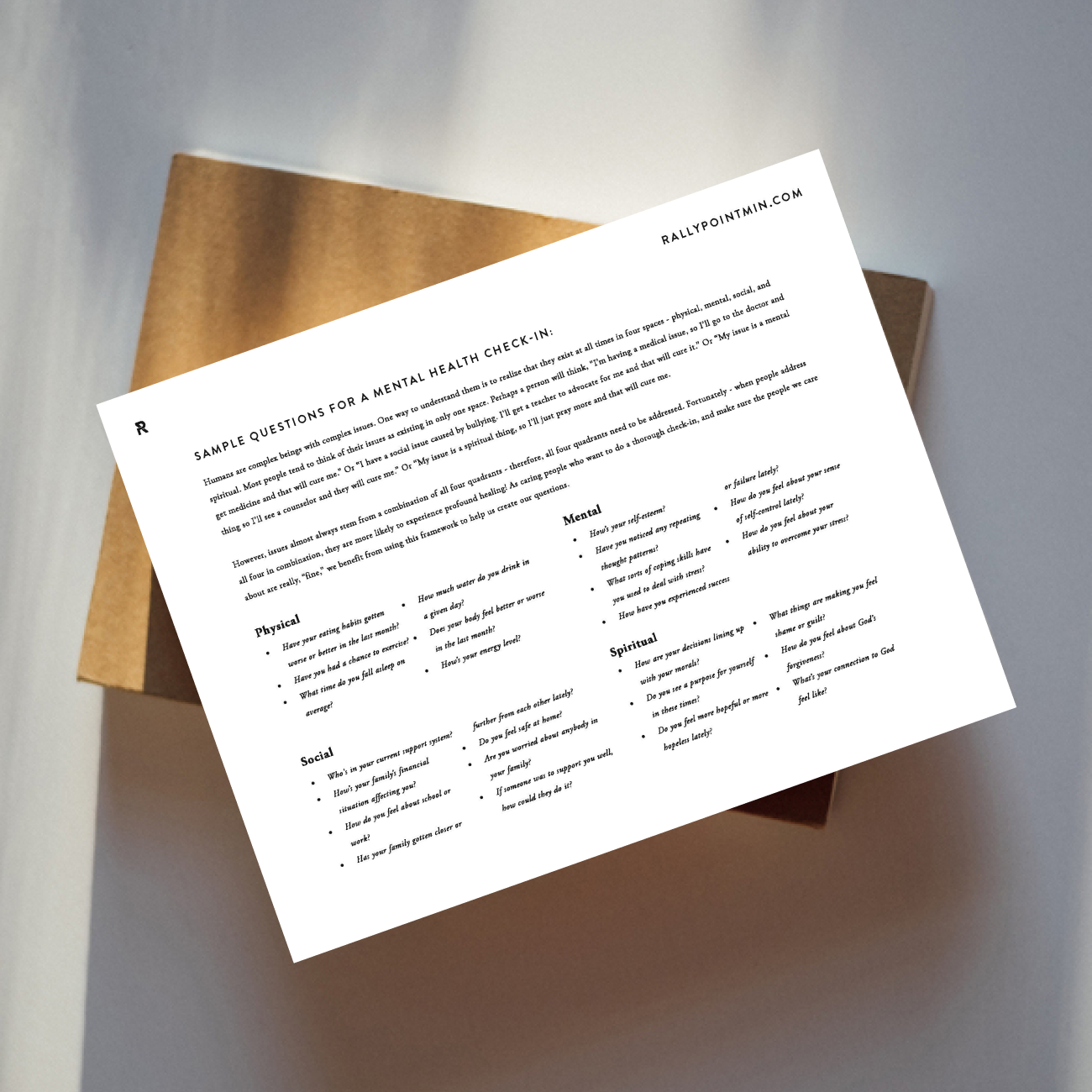 Mental Health Check-In Questions