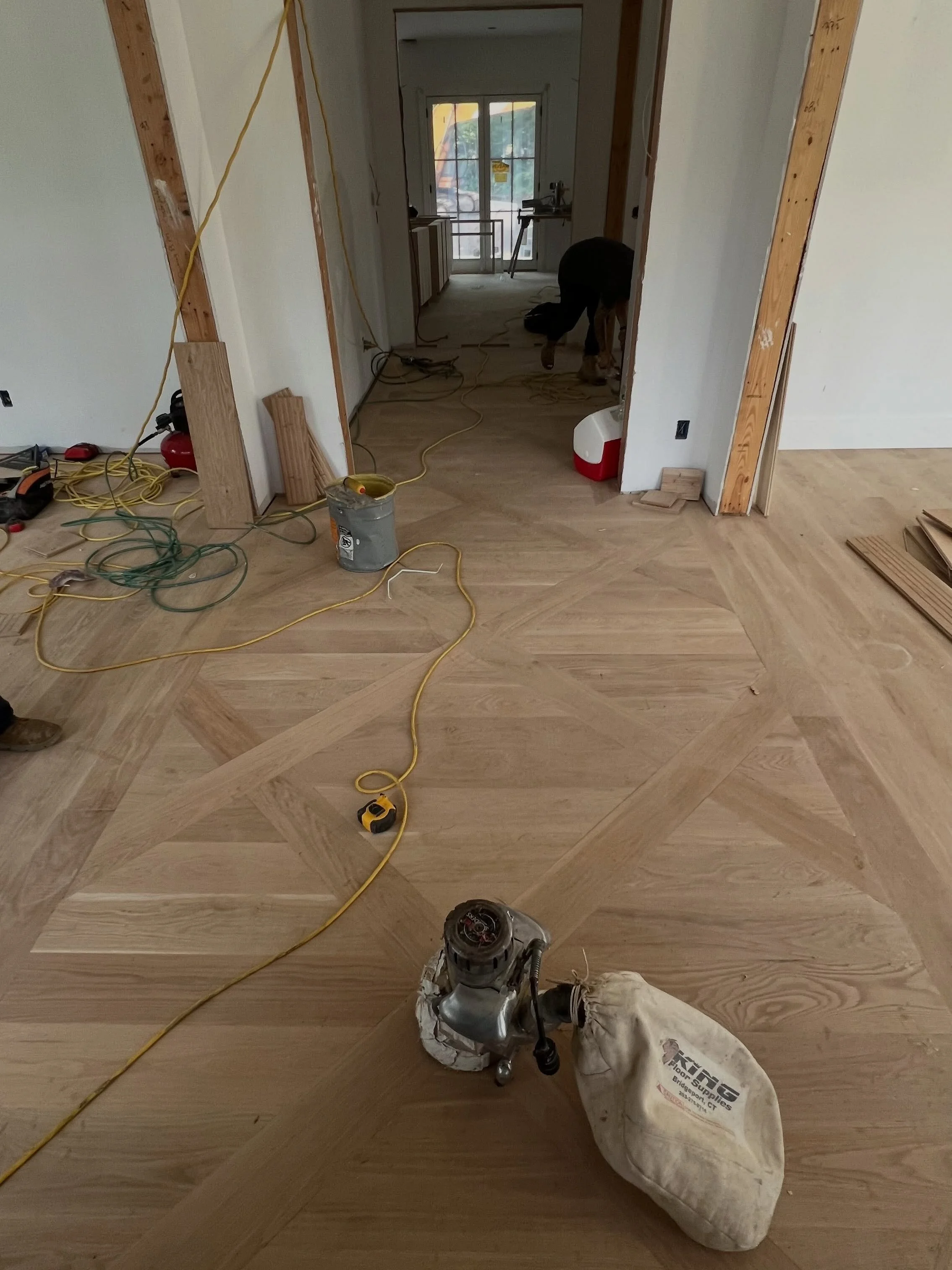 The glamorous side of interior design: temporary stairs, open walls, and an impressive number of extension cords.

A few moments from different job sites lately. It&rsquo;s messy, it&rsquo;s exciting, and every time I see a decision finally take shap