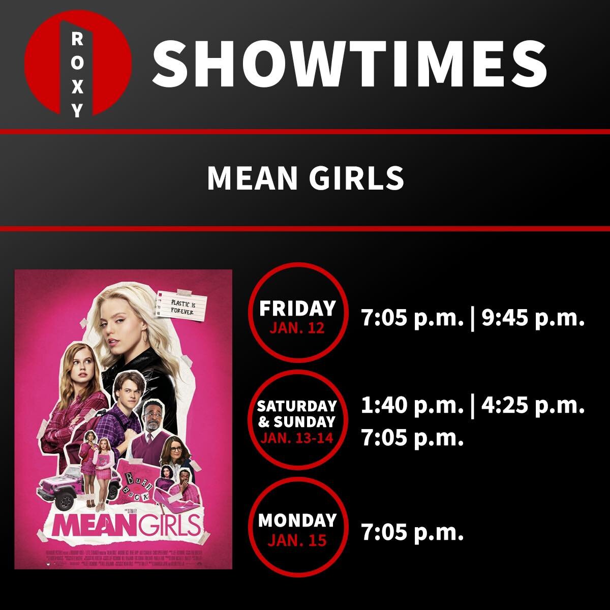 This weekend, we&rsquo;re wearing pink! Time to pull those pink outfits back out and head to the theater! Mean Girls (the musical) has arrived! For those who are looking for something with more action, The Beekeeper is going to keep you on your toes!