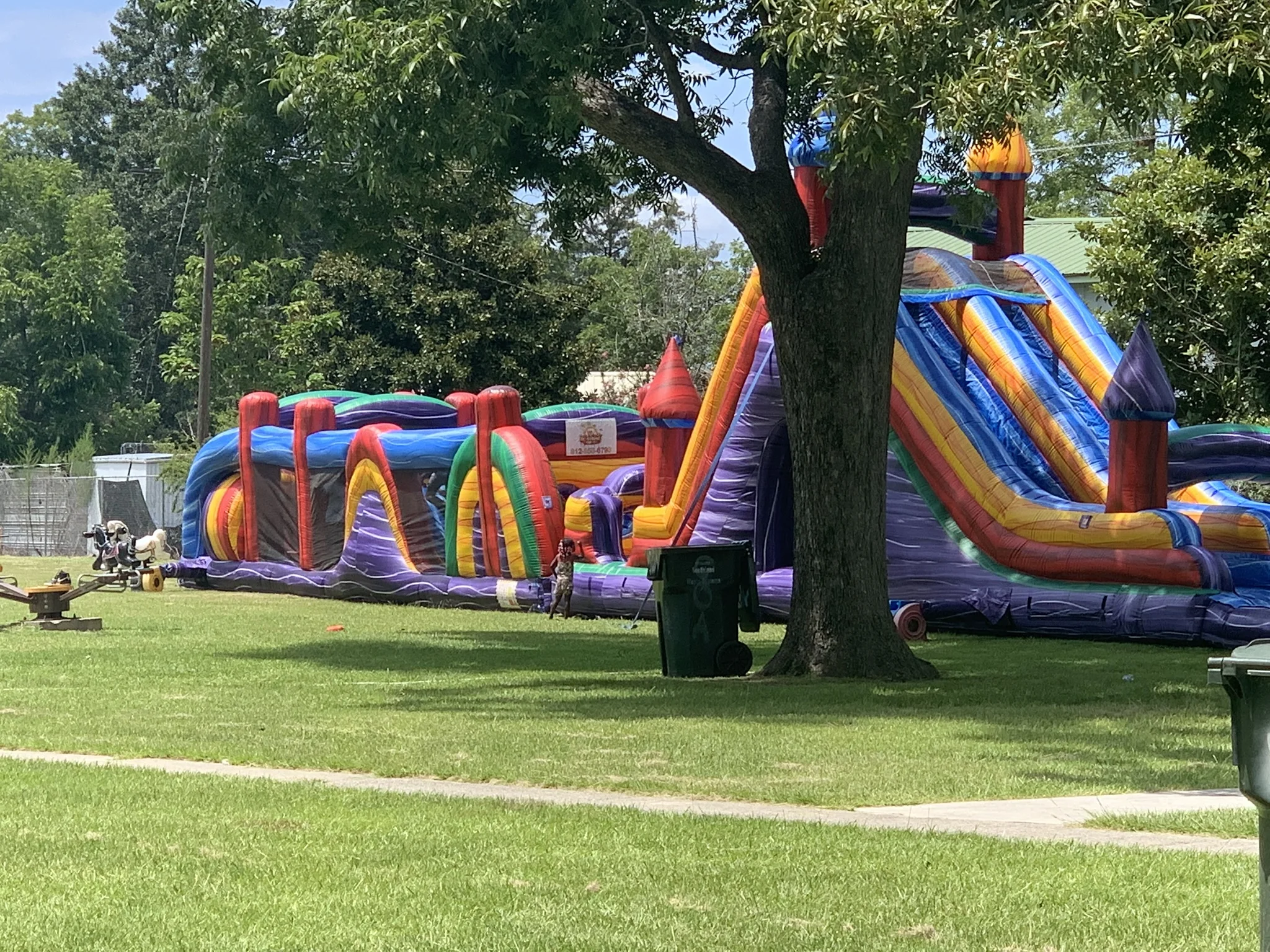  Children were excited to beat the South GA heat on the waterslides! 