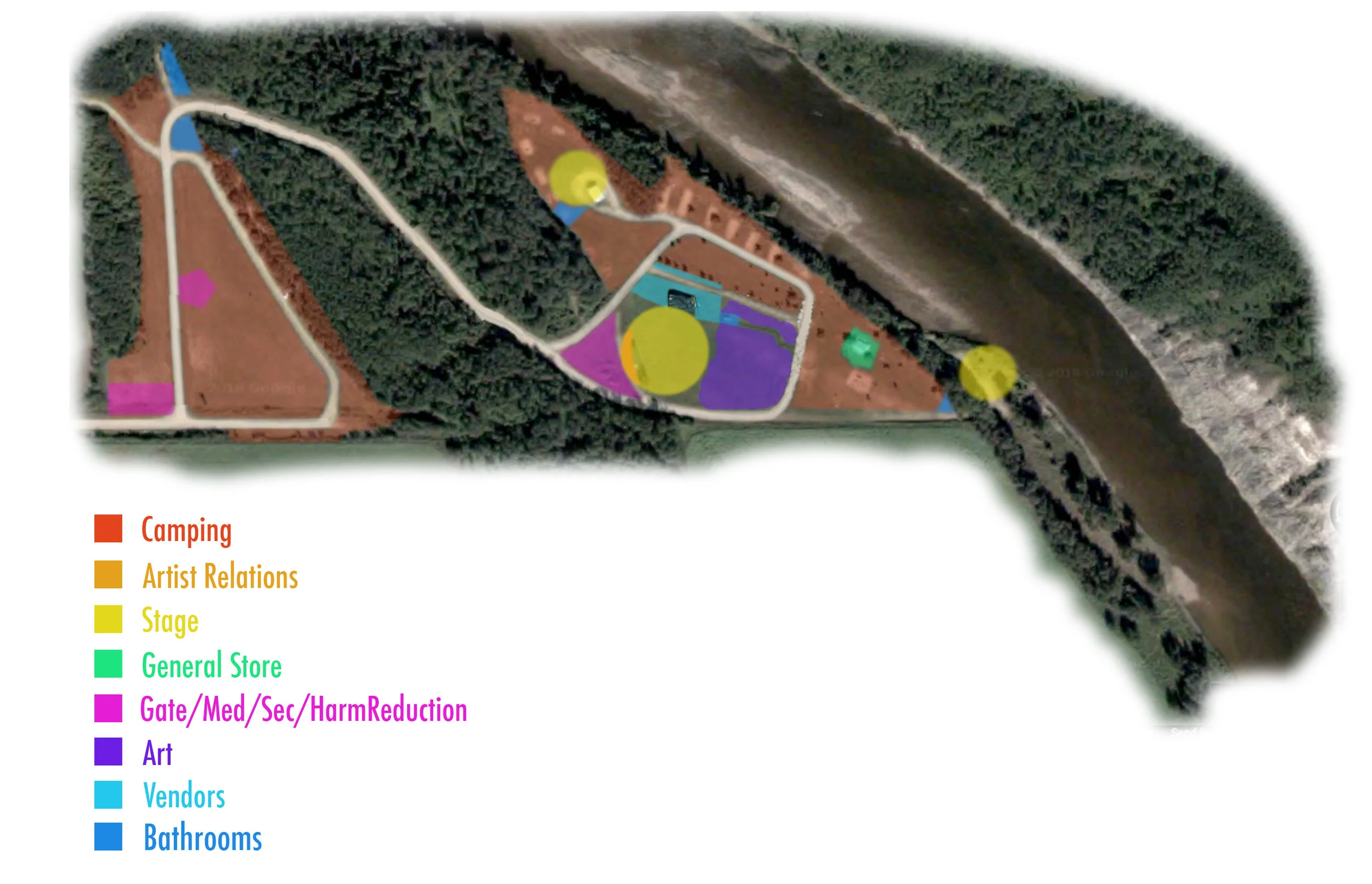 Our new Site on the Pembina River. Full directions and google map will be made available to ticket holders before the event .