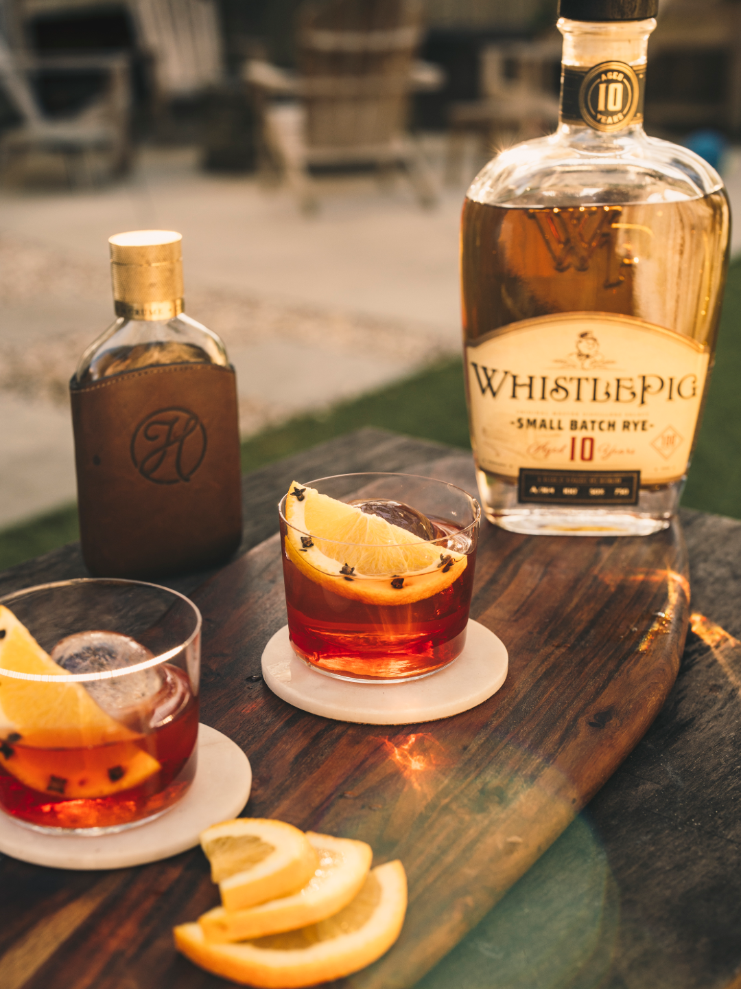 Flasked Spiced pear Boulevardier