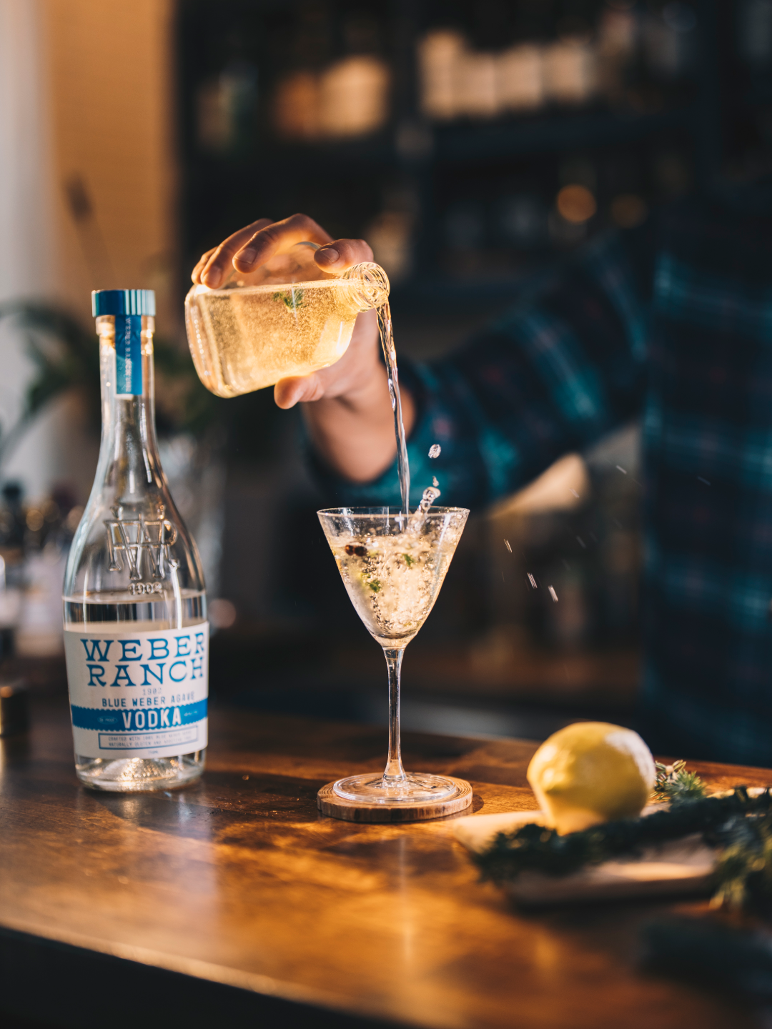 Spruce Tip Vesper Martini