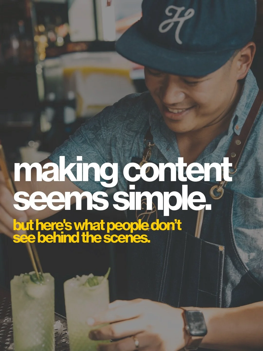 Most people only see the drinks, the photos, the videos&hellip;

What they don&rsquo;t see is everything that happens around the creative work. Between Holy City Handcraft, commercial client projects, and being a dad of two, my &ldquo;work hours&rdqu