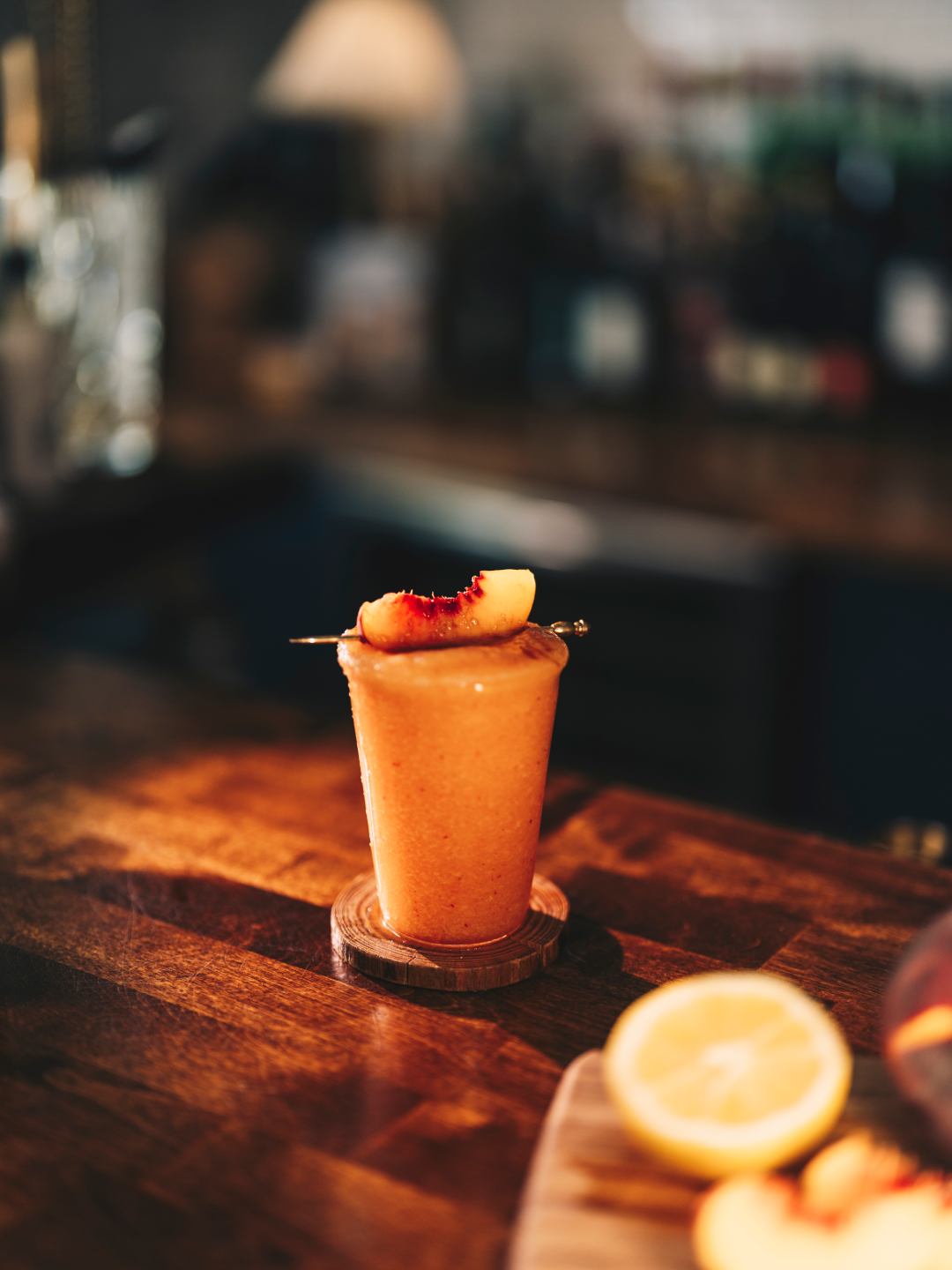 Hot Honey Peach Margarita (Frozen)