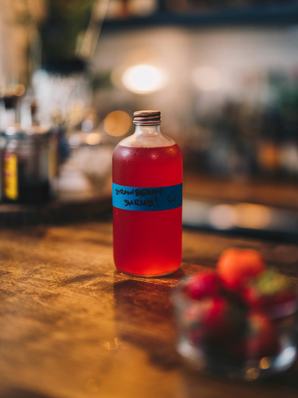 Strawberry Peppercorn Shrub (Syrup) | Holy City Handcraft