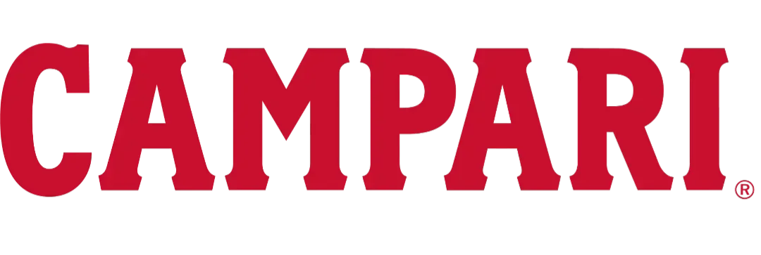 The logo of Campari, featuring the brand name in bold red letters.