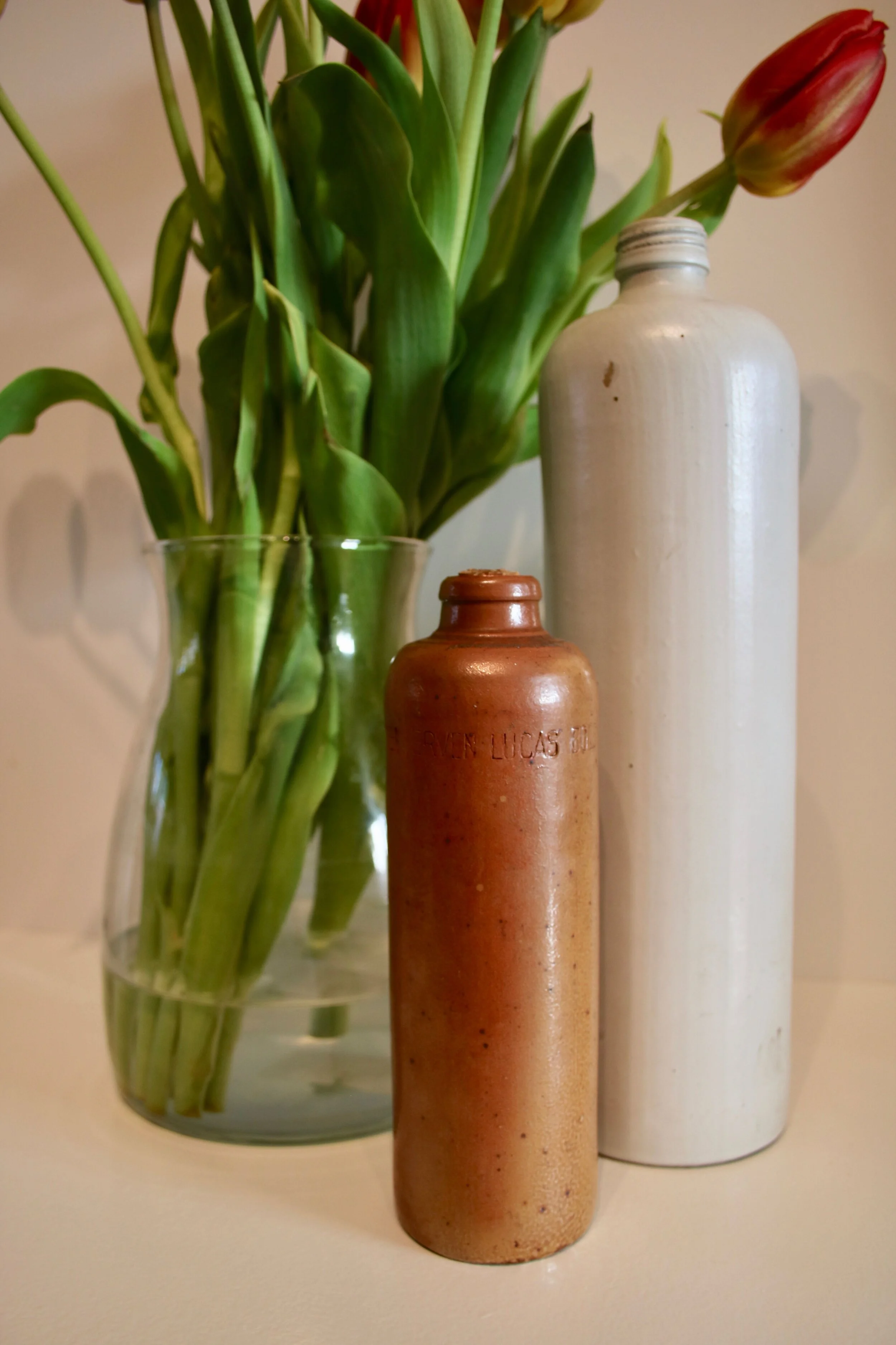 Smaller Bols bottle brown H18.5