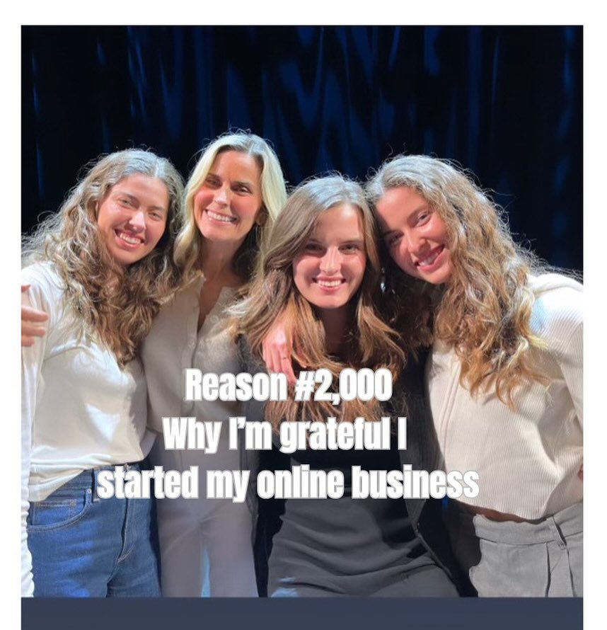 I started my online business 14 yrs ago in the busiest season of my life-for moments like these. I had a full time corp job, my girls were 11 &amp; 8. I was doing physio on Madison 2x/day for her CF. I was stressed &amp; exhausted. I had very little 