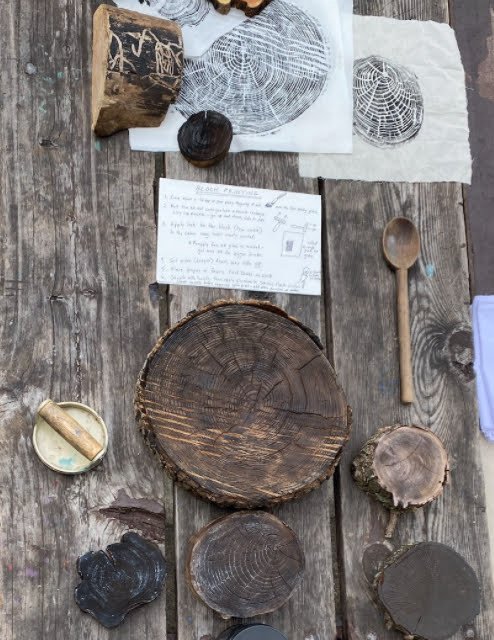 Tree Ring printing set-up at Crosby Farm