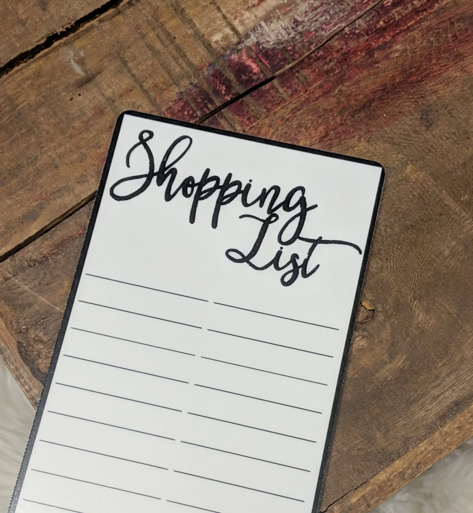 Shopping List Erasable Wall List