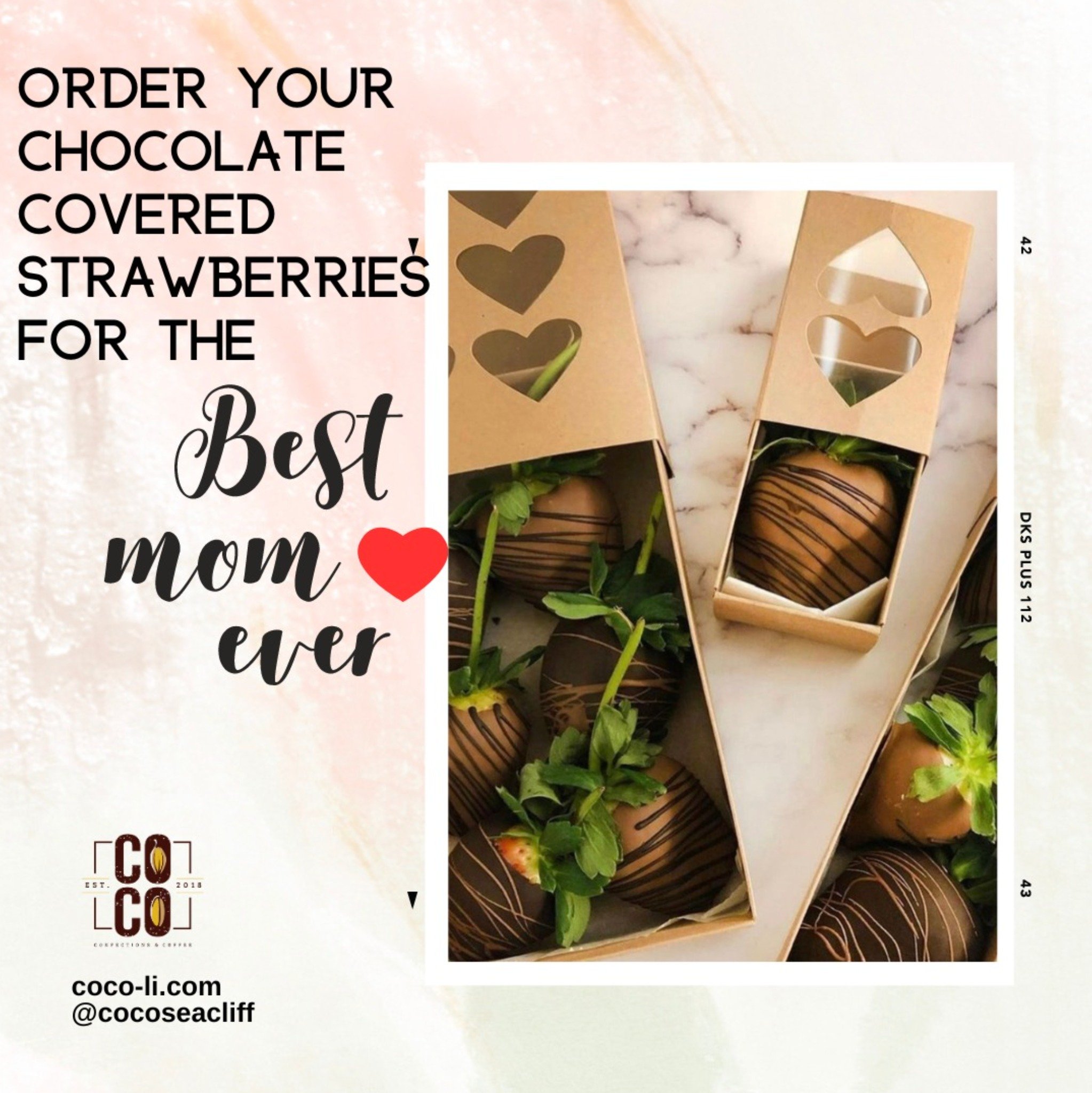 Have you ordered Chocolate Covered Strawberries for the Best Mom Ever yet?? 🍓❤️
coco-li.com
516-277-2657

#COCO #COCOseacliff #mothersday #truffles #choocolatier #confections #giftcard #foodporn #beautifultruffles #delicioustruffles #coffeeshop #sea