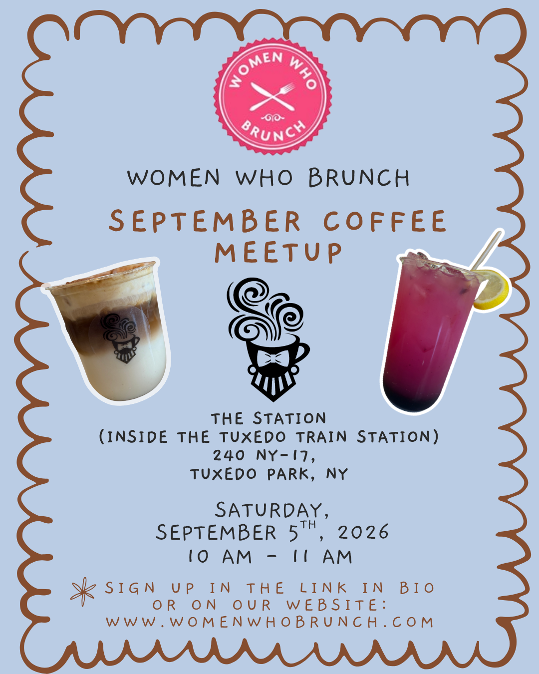 Saturday, September 5th - Women Who Brunch - Coffee Meetup - The Station - Tuxedo Park, NY
