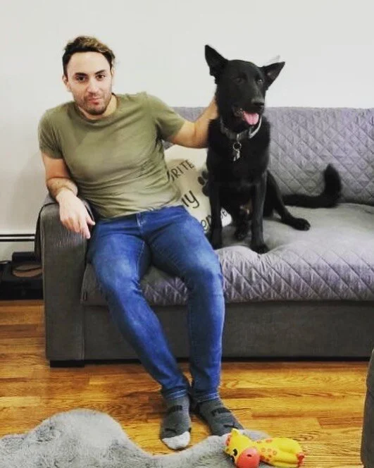 Hanging with the hairiest of the nephews.