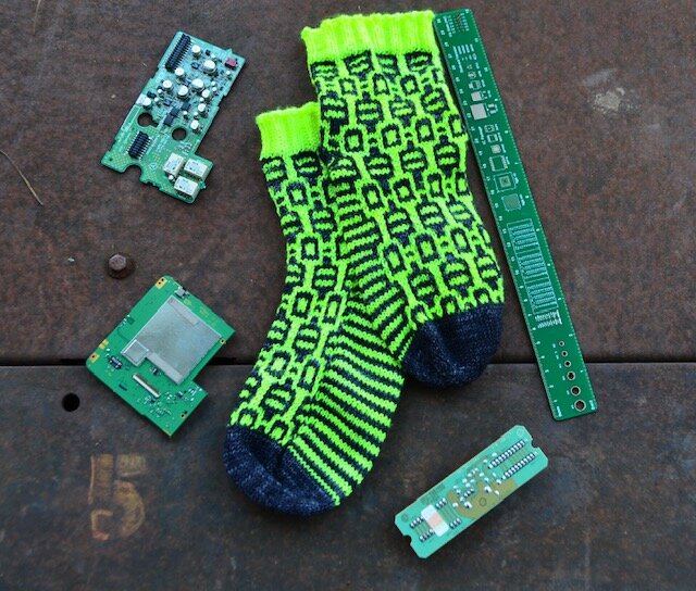 Closed Circuit Socks by Cynthia Dorrough