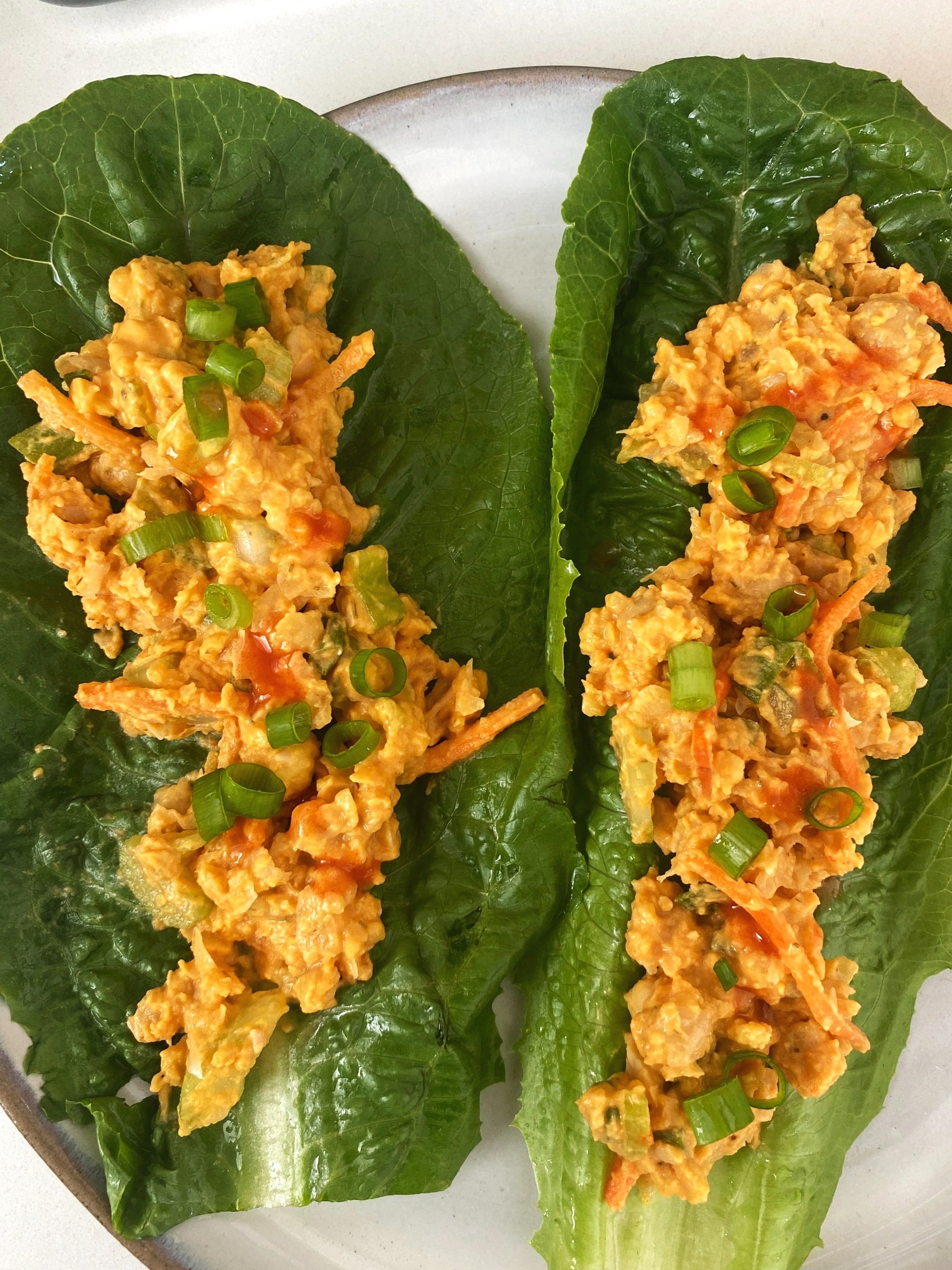 Buffalo Chickpea Lettuce Cups