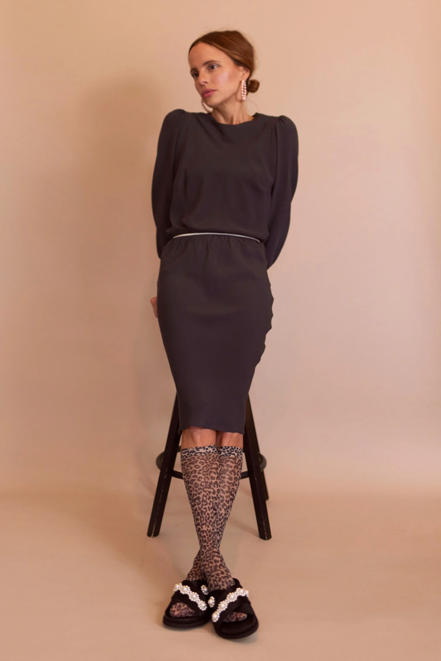 Rosa Macher Bias Top 001 Charcoal