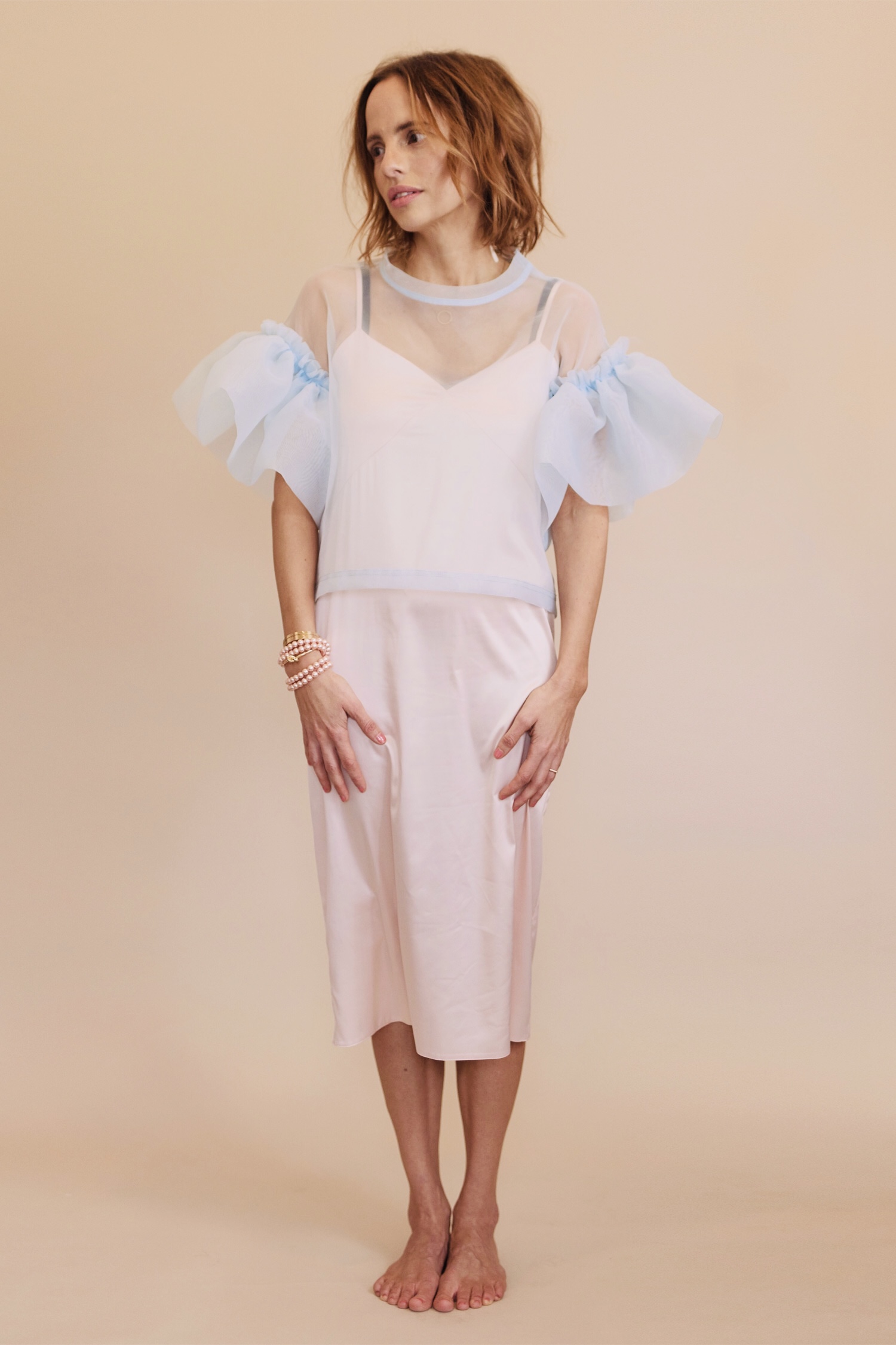 Rosa Macher Slip Dress 001 Peach