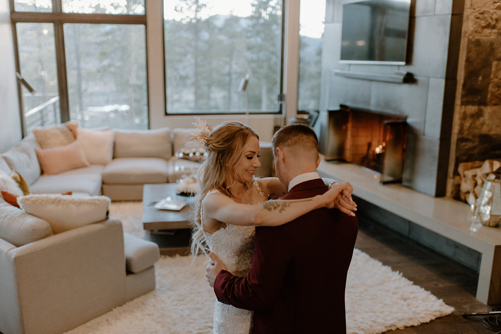 Modern Boho Couple First Dance | Intimate Mountain Wedding | Wildly Collective | Kate + Alex