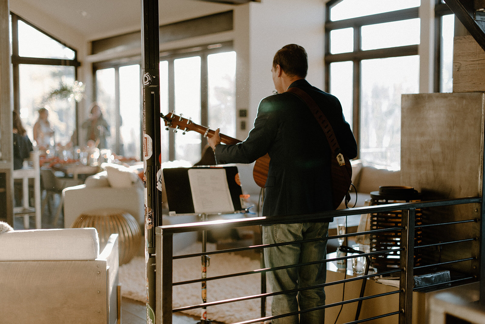 Romantic Gutarist Playing Reception Music | Intimate Mountain Wedding | Wildly Collective | Kate + Alex