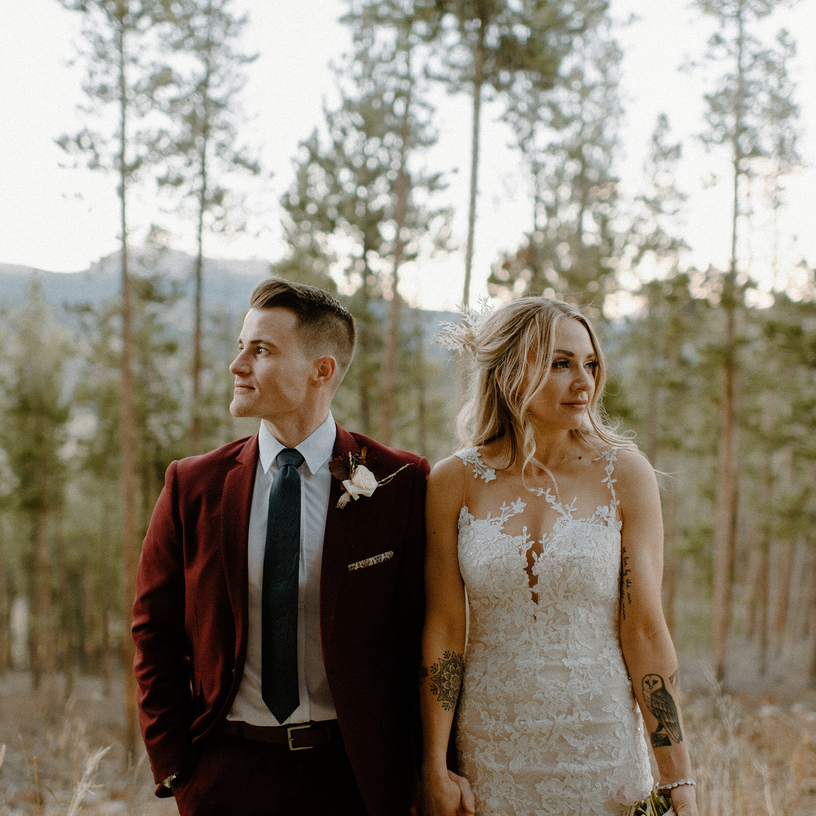 Modern Boho Couple | Intimate Mountain Wedding | Wildly Collective | Kate + Alex