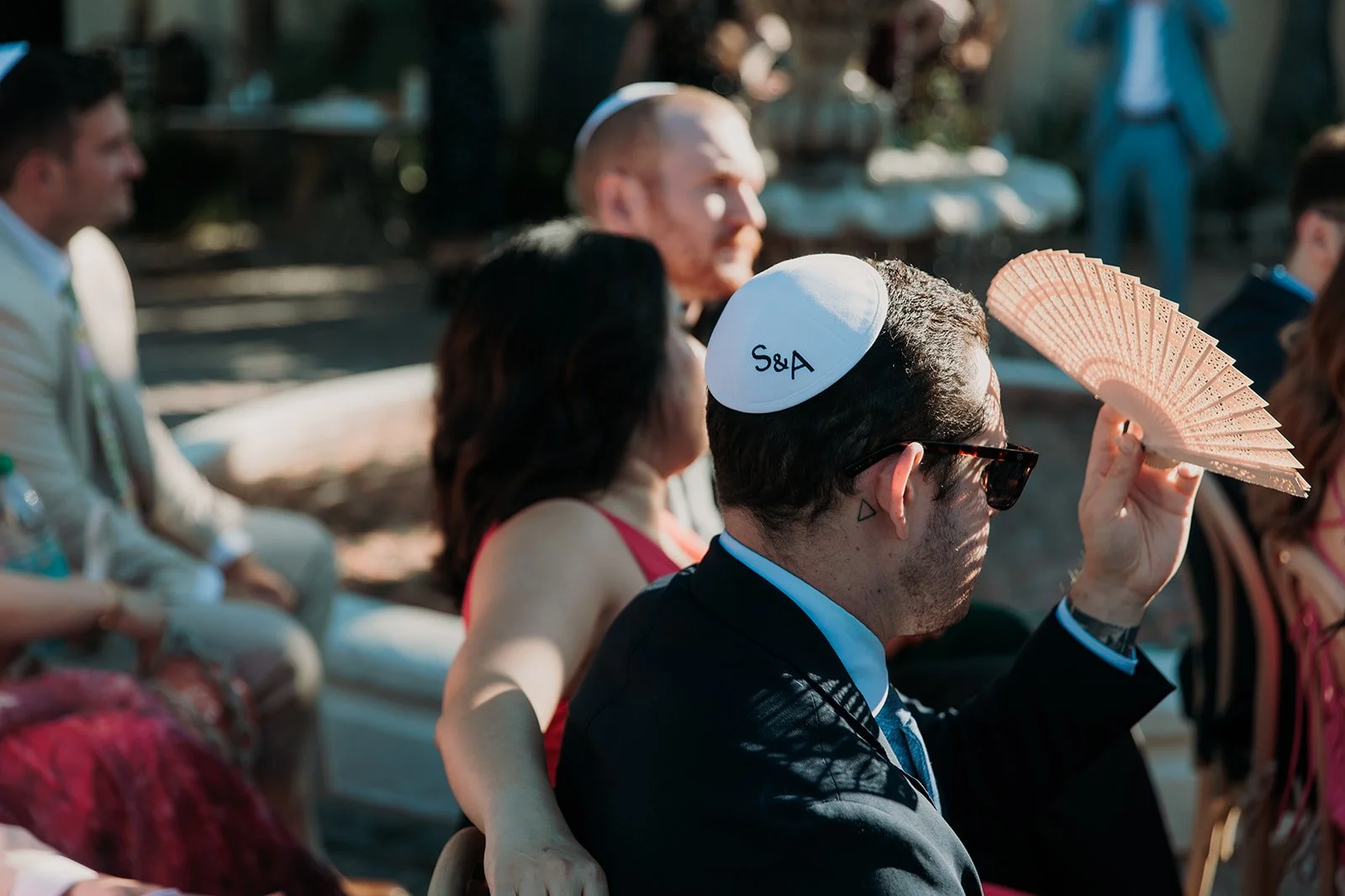 Wedding guests sitting for ceremony