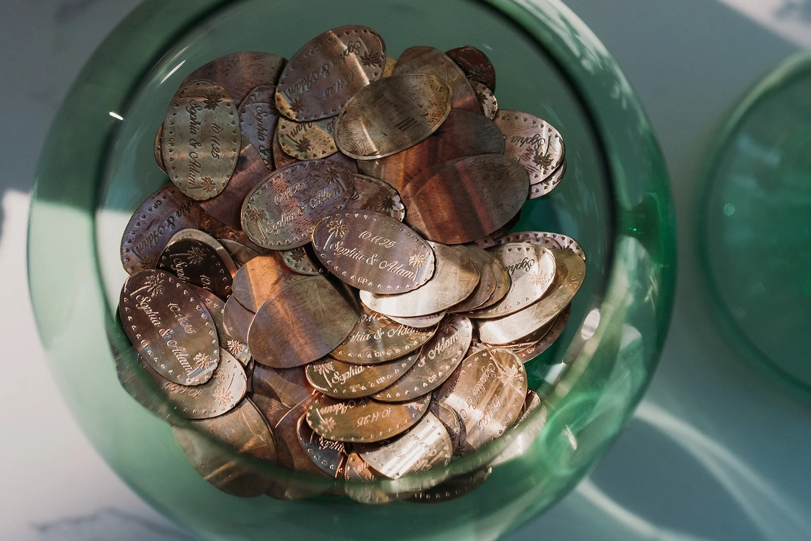 Custom pennies to throw in fountain