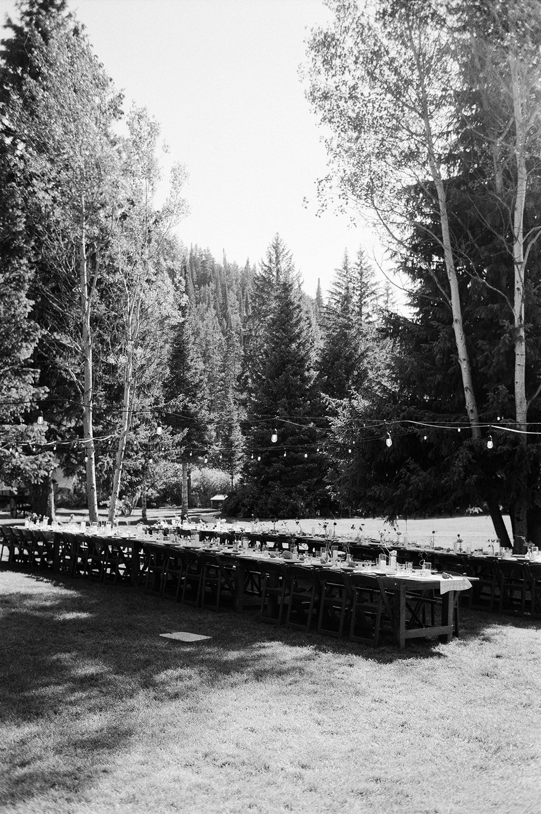 Table set for dinner outside