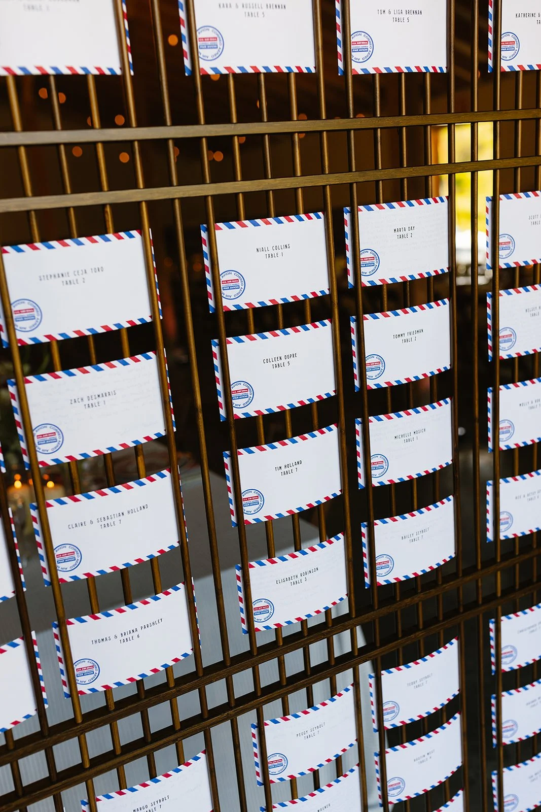 Letter themed namecards