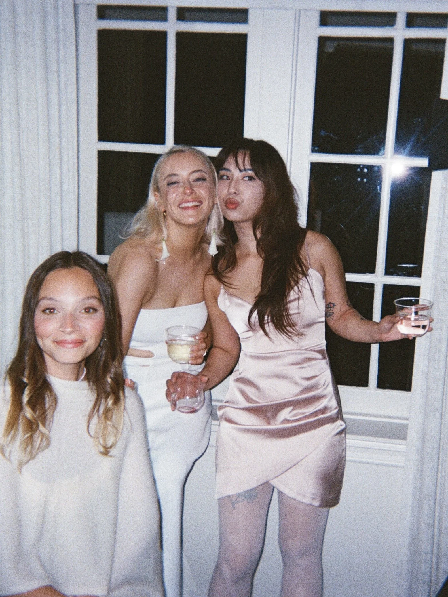 Bride with friends and drinks