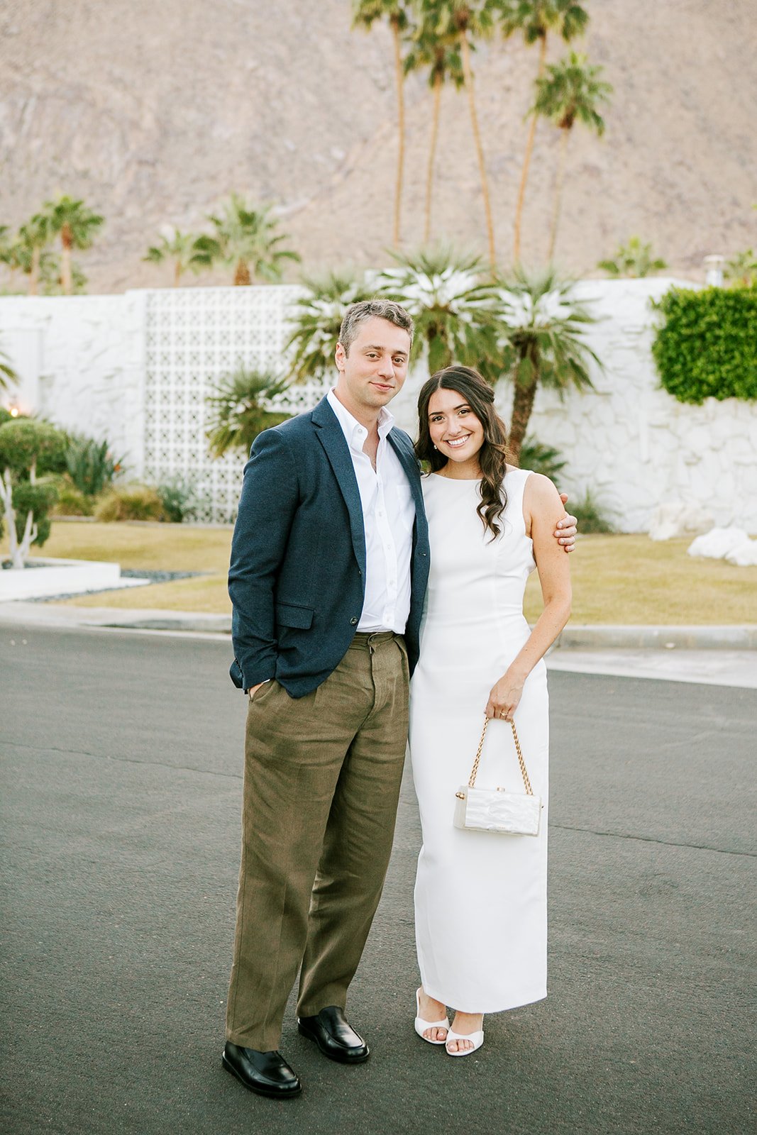 Bride and Groom in welcome party attire
