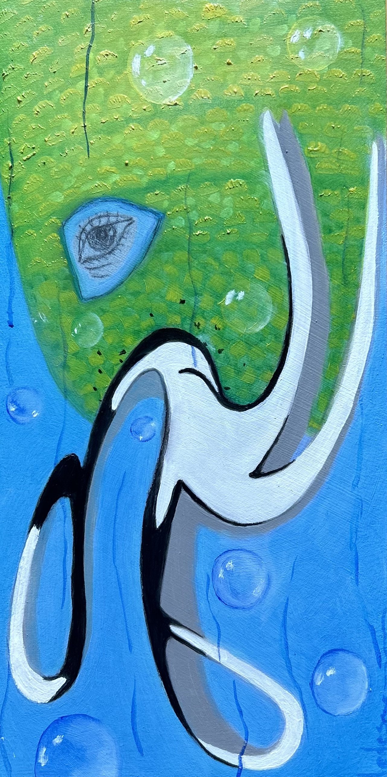 Scissors Series- Green Fish Eating Scissor. $630 + tax