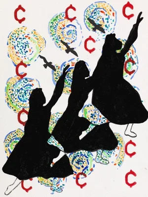 Freedom For Sale #2-  9"x 7"   $560/framed