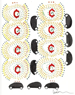 Freedom For Sale #11-  9"x 7"   $560/framed